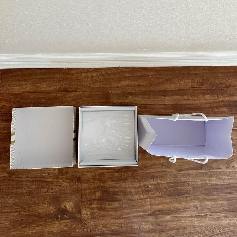 Authentic Dior gold and white box and bag